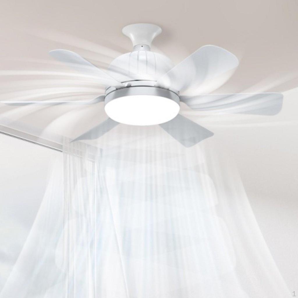 Ceiling Fan Light Noiseless Lamp for Home Use Indoor Dining Room White