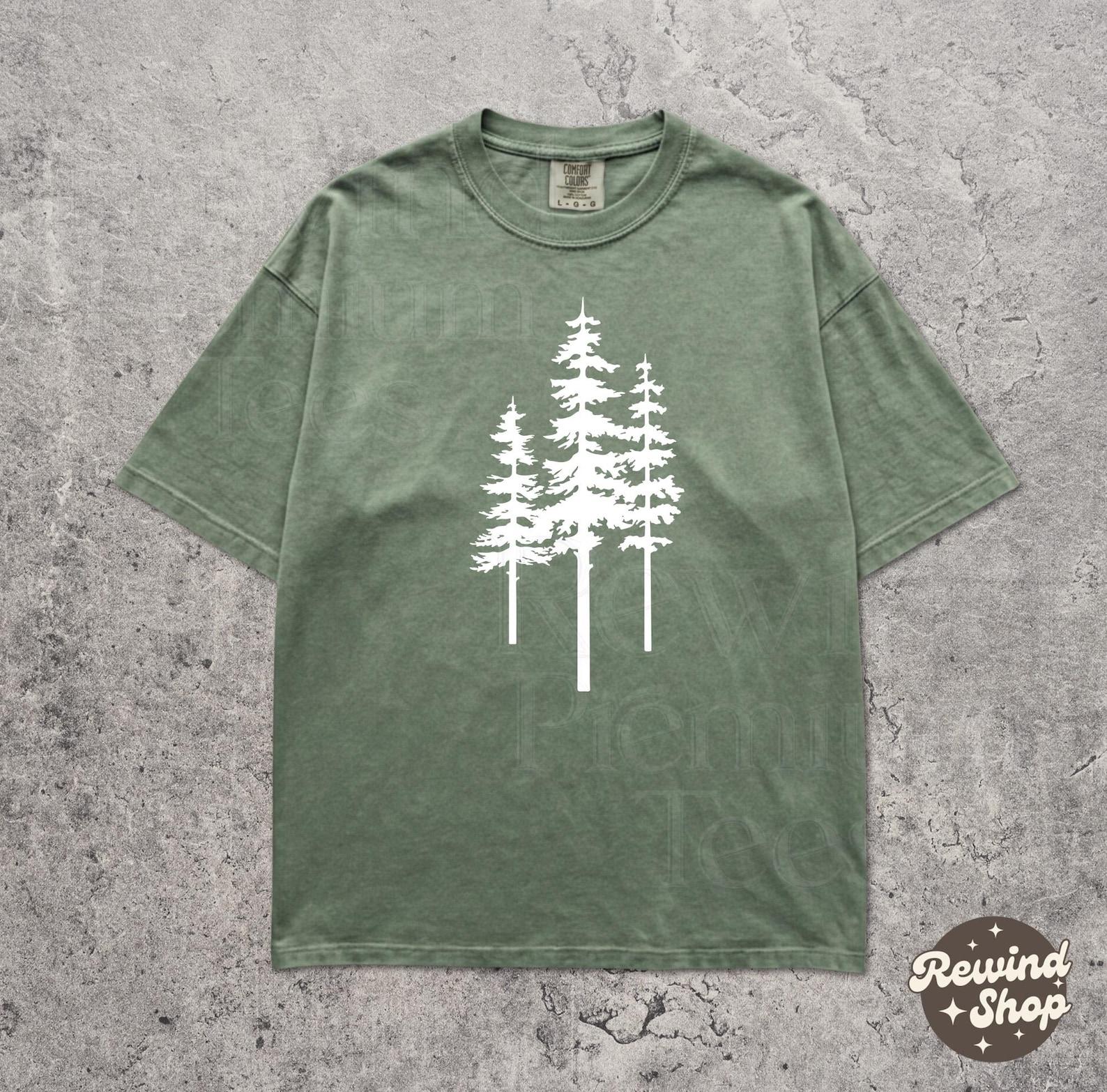 Pine tree Comfort Colors Graphic Tee - Nature Lover Shirt - Evergreen Tree Northwest Tee S