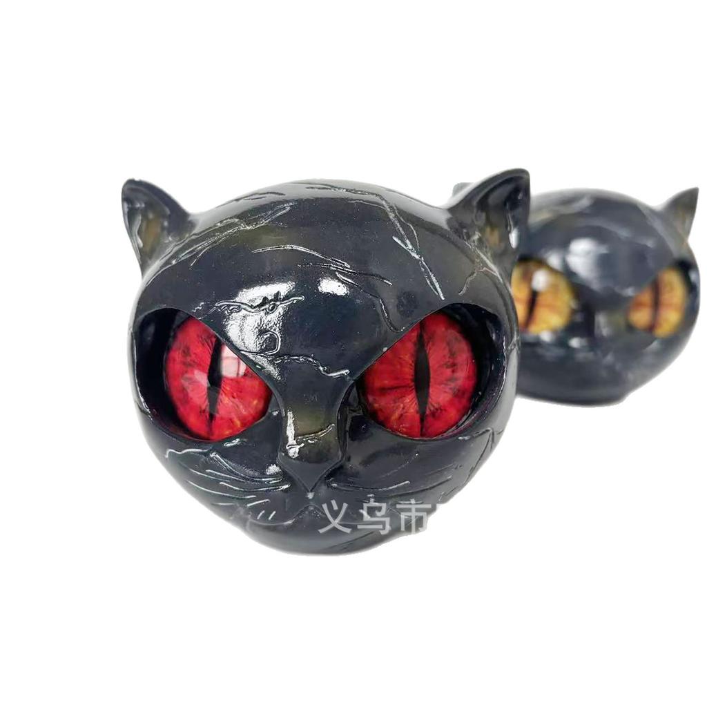 New luxury black cat stone resin ornament