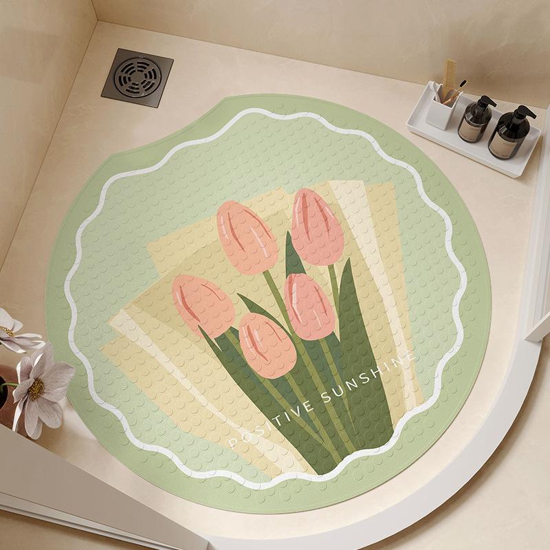 Spezielles Anti-Rutsch-Saugpad für Badezimmer-Fußmatten Rundes Badeschauerraum-Anti-Sturz-Fußpad für ältere Menschen und Kinder