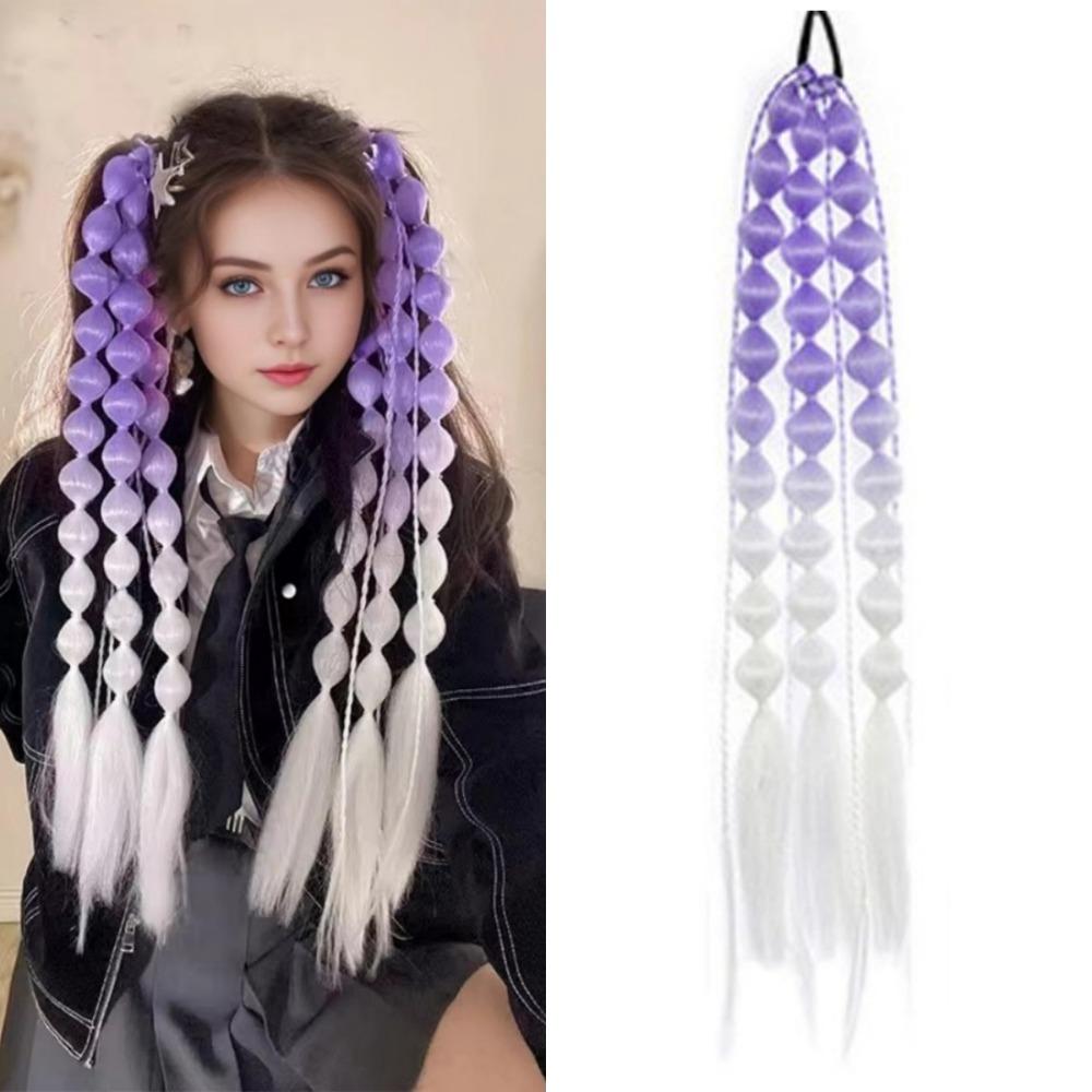 With Hair Tie Colored Hair Extensions 20" Ombre Crazy Hair Day Accessories