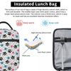Cute Dog Paw Pattern Insulated Lunch Bag for Women Office Cooler Thermal Food Box Tote Portable Lunch Boxes Container
