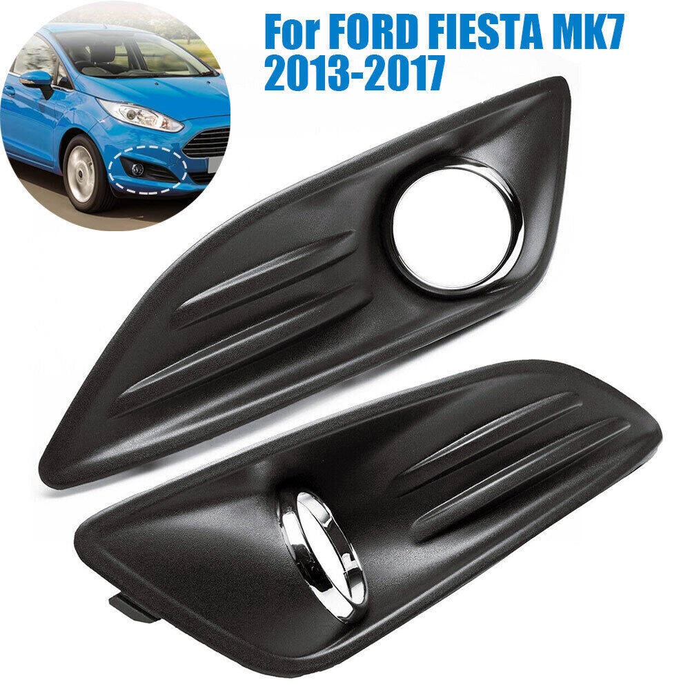 2x Främre stötfångare Dimljus Lampa Dekor Kåpa Ram För FORD FIESTA MK7 2013-2017