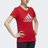 Adidas Round Neck Casual Logo Short Sleeve T-Shirt Women T-Shirts Red EH3876