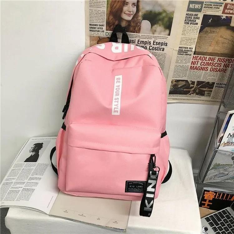 Fashion trend backpack for men and women, high school student bag, large capacity, Korean version of the