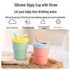 Korean Style Silicone Straw Cup: Drop & Heat Resistant Baby Training Cup