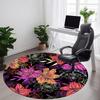 1 Stück Teppich mit Blumenmuster, Runder rutschfester langlebiger großer Büroteppich, Geeignet für das Büro