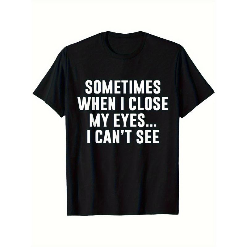 European sizes Men's & Women's Funny Graphic T-Shirt - Black Short Sleeve Crewneck Casual Shirt with Humorous Digital Print