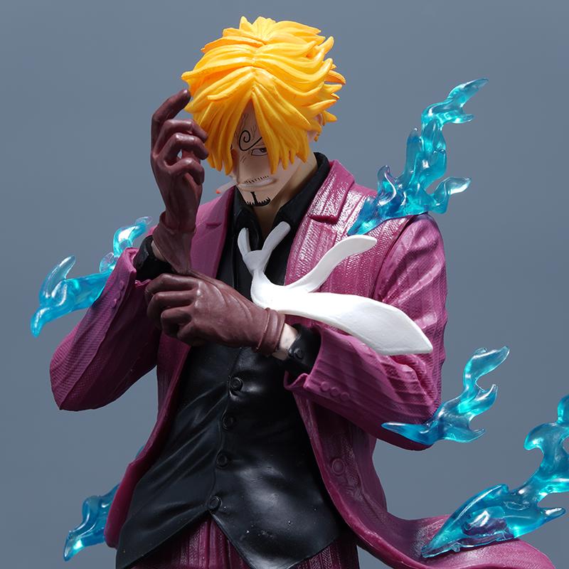 25cm One Piece Anime Figure Sanji Figures Pop Smoking Sanji Figurine Pvc Statue Model Collection Desk Decor Toys Birthday Gifts