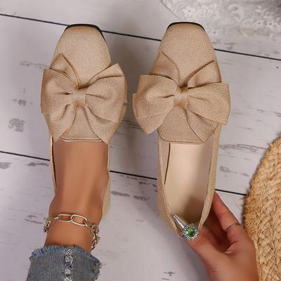 Women Flats Bowtie Soft Sole Ballet Flat Shoes Women2026 Trend Comfort Slip On Loafers Plus Size Non Slip Casual Sneakers Women