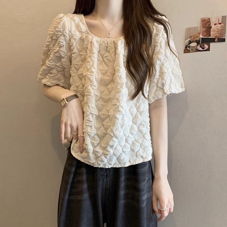 

Летняя футболка с короткими рукавами, женский дизайн, нишевый утягивающий универсальный топ 2XL