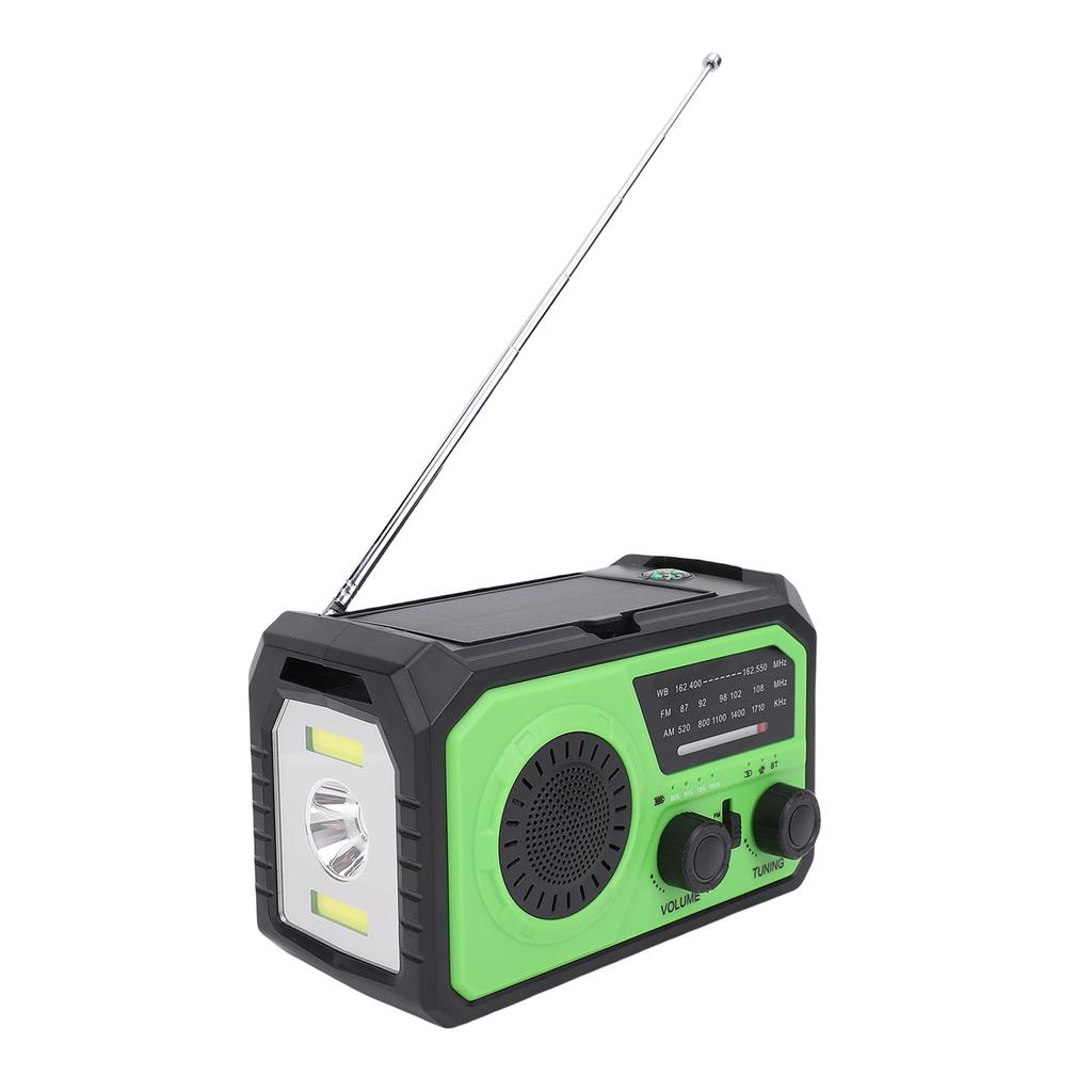 Solar Hand Crank Radio AM FM WB Portable 16000mAh Battery Operated Radio with SOS Flashlight Power B
