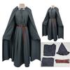 Adult Wizard Robe Men Sorcerer Costume Grey Cloak with Wizard Hat Cape The Hobbit Gandalf Halloween Cosplay Suit