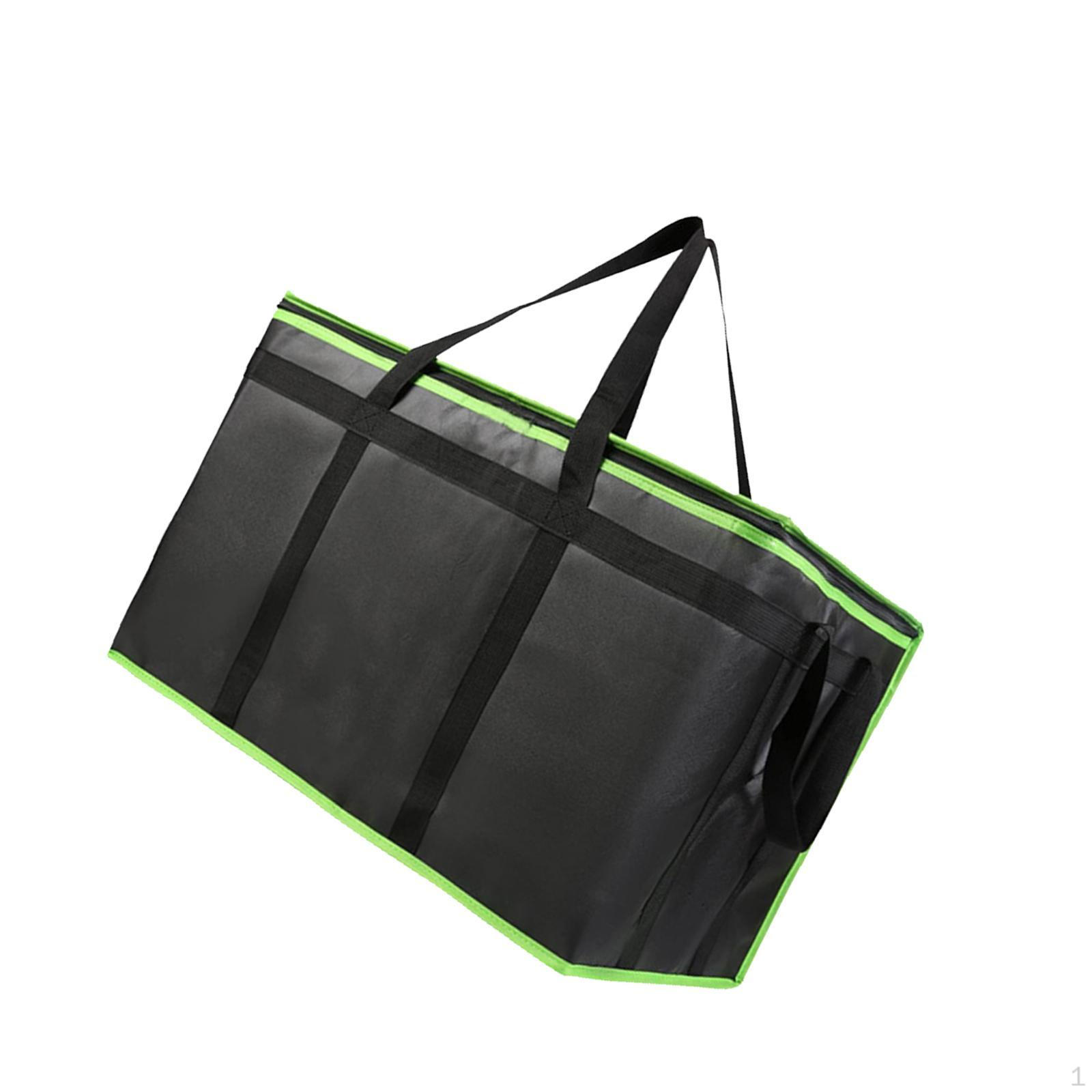 Food Carrier for Pizza Delivery and Outdoor Use with Insulation black and green