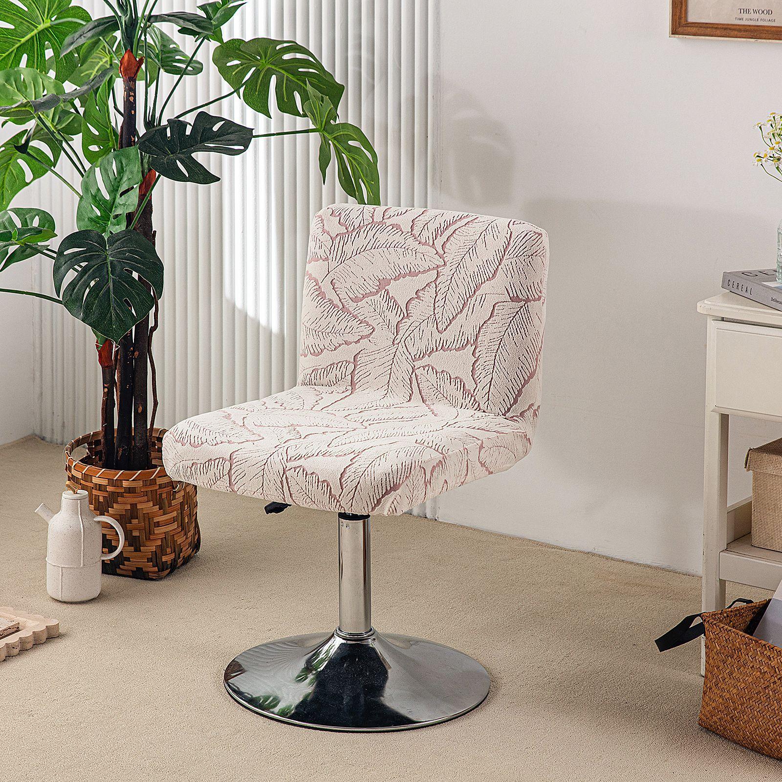 

Chair Cover Elastic Household Bar Dust Chair Cover Hotel Rotating Short Back Chair Cover Washable Rotating Chair Cover