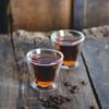 100/200/250ML Prosty Dwuwarstwowy Szklany Kubek Odporny na Ciepło i Zimno Chroniący przed Oparzeniami Kubek do Kawy Mleka Brandy Wina Akcesoria do Kawiarni