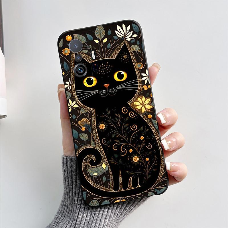 Handyhülle Für Xiaom Mi 11T 11 T Pro Funda Niedliche Katze Cartoon Hund Fuchs Hülle Xiaomi 11T Mi11T Pro Matte Weiche TPU Rückseite Bumper