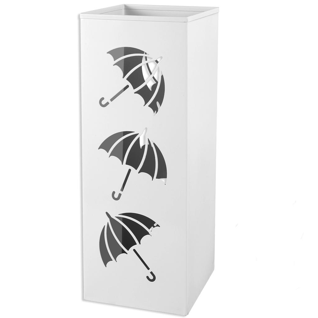 Modern Metal Umbrella Stand with Hollow Design,Waterproof Freestanding Holder for Home,Office and Hotel Entryways