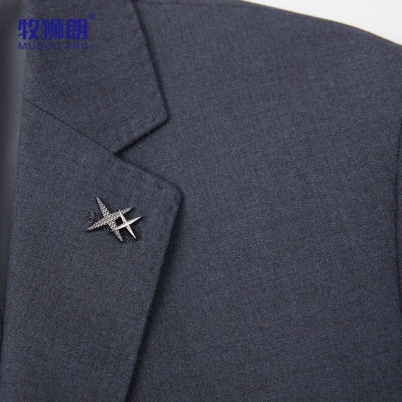 Men's Wool Blend Slim Fit Business Suit Set