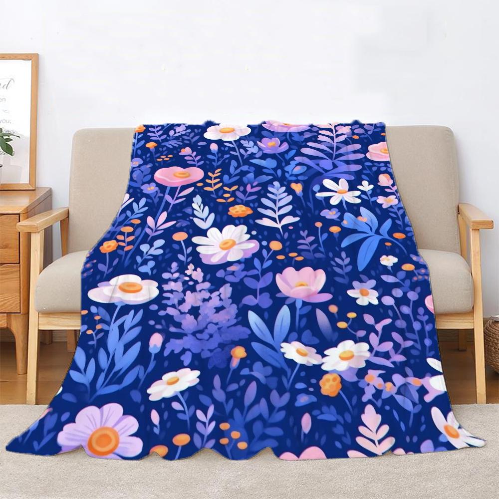 Flowers Will Bloom for You Kid's Blanket King Size Home Interior Fluffy Soft Blankets &amp; Throws Bed Throw Knitted Plaid Knee Nap