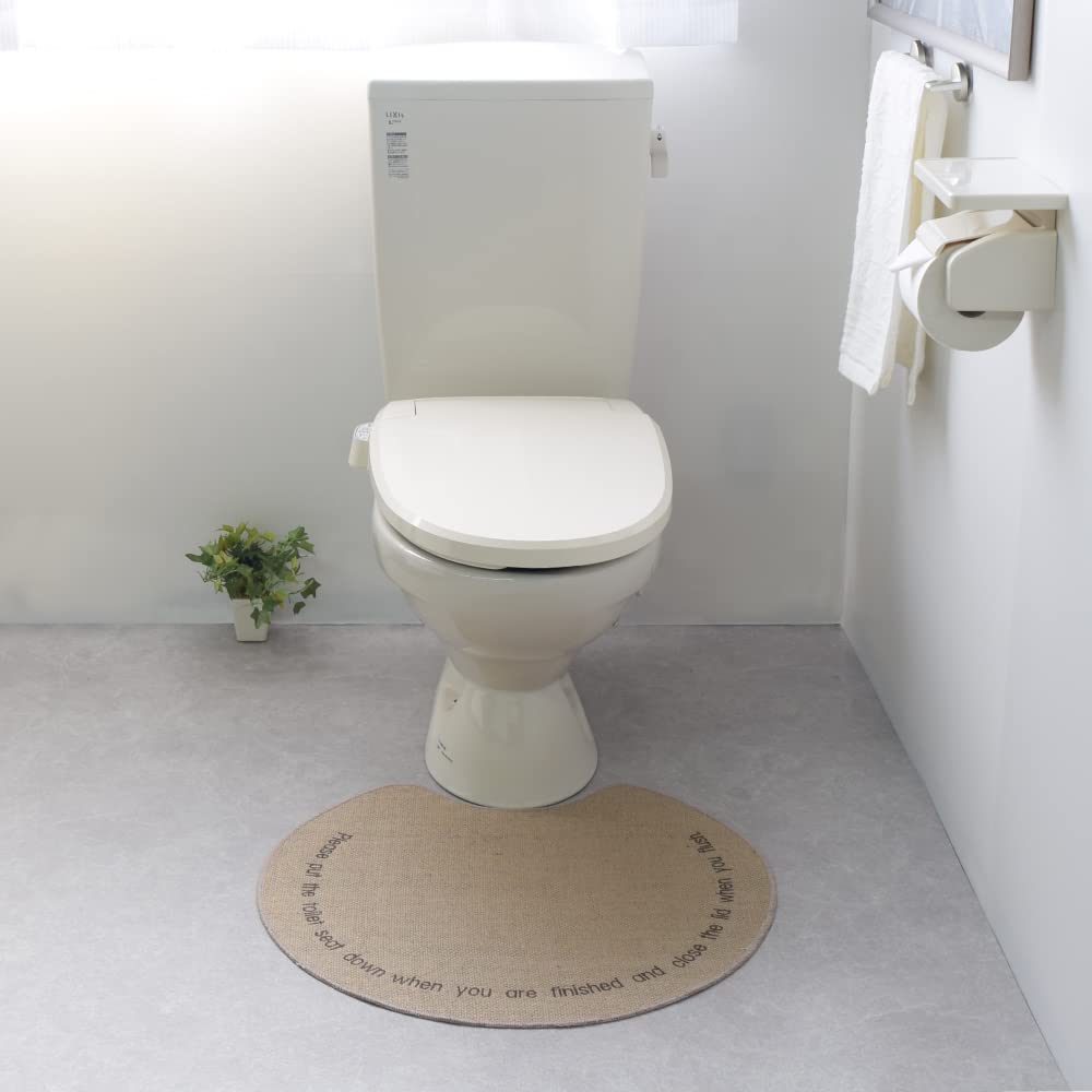 

Моющийся туалетный коврик San-Luna, 60 см x 56 см, Пенька [мешковина], Сделано в Японии, Нескользящий, Джут, Натуральное волокно, Натуральный материал, Невысокий край, Вышитый,