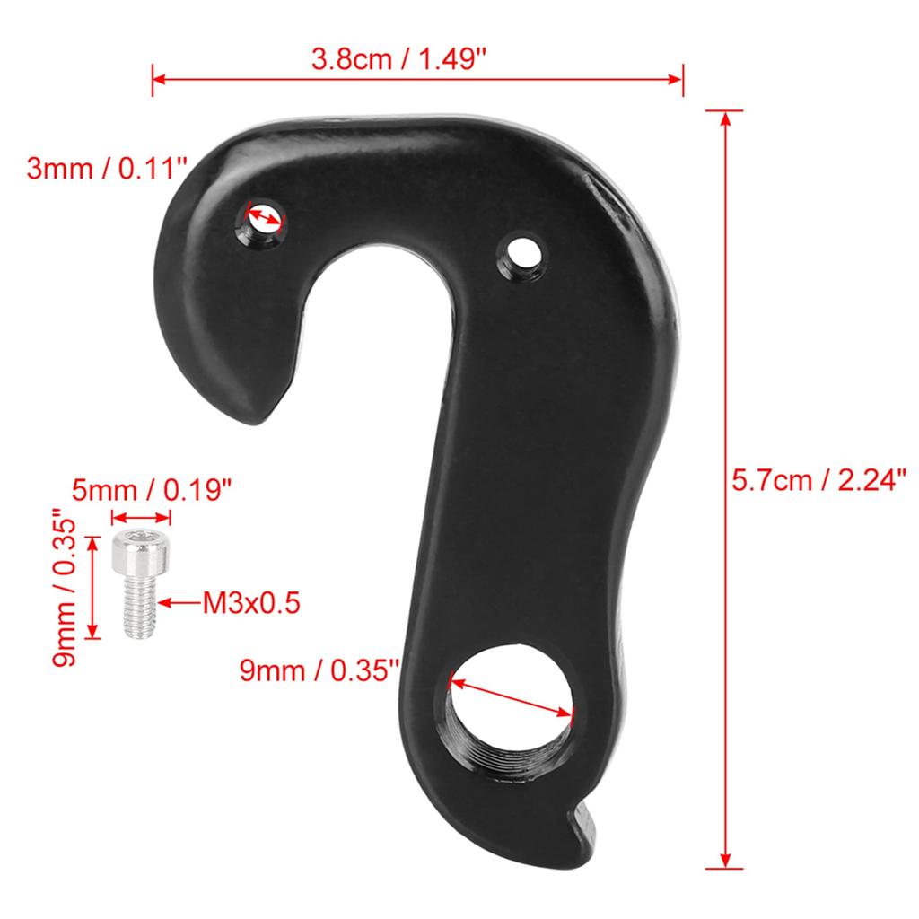 Uxcell Bicycle Tail Hooks, Aluminum Alloy Rear Derailleur Hanger Frame Gear Tail Hooks for Merida UCC, 2 Pieces