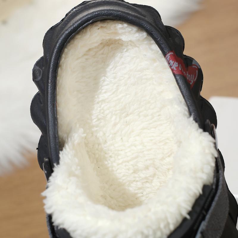 Mode Neue Herren Winter Hausschuhe Bequeme Indoor Warme Hausschuhe Sommer Abnehmbare Sandalen Herren Lässig Rutschfest Plüschfell Clogs für Herren