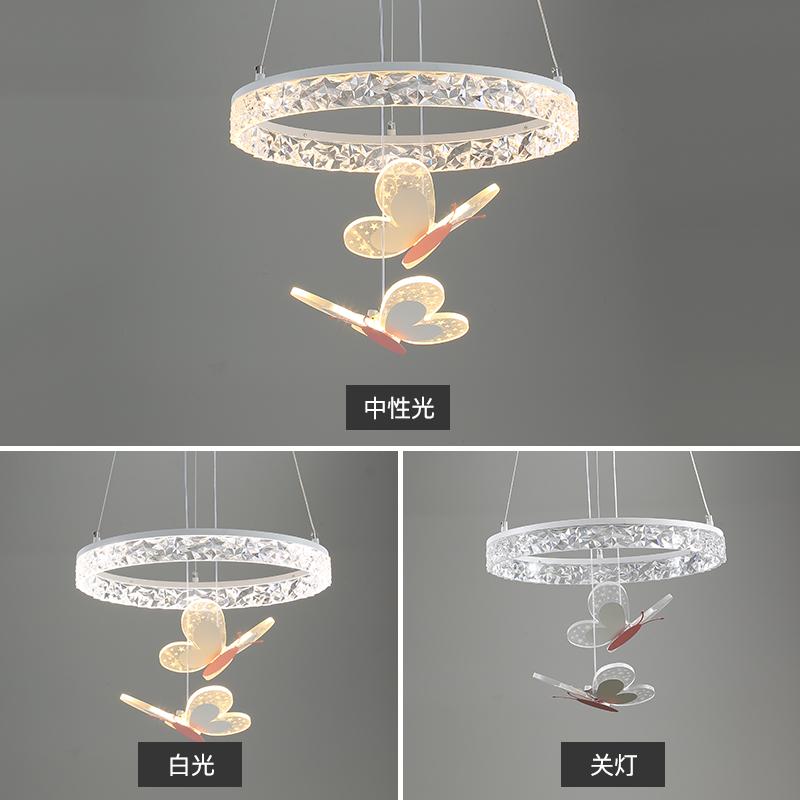 Children's Room Pendant Lights Nordic Warm And Romantic Girl Bedroom Princess Room Led Butterfly Chandelier Luxury Ins Lamps