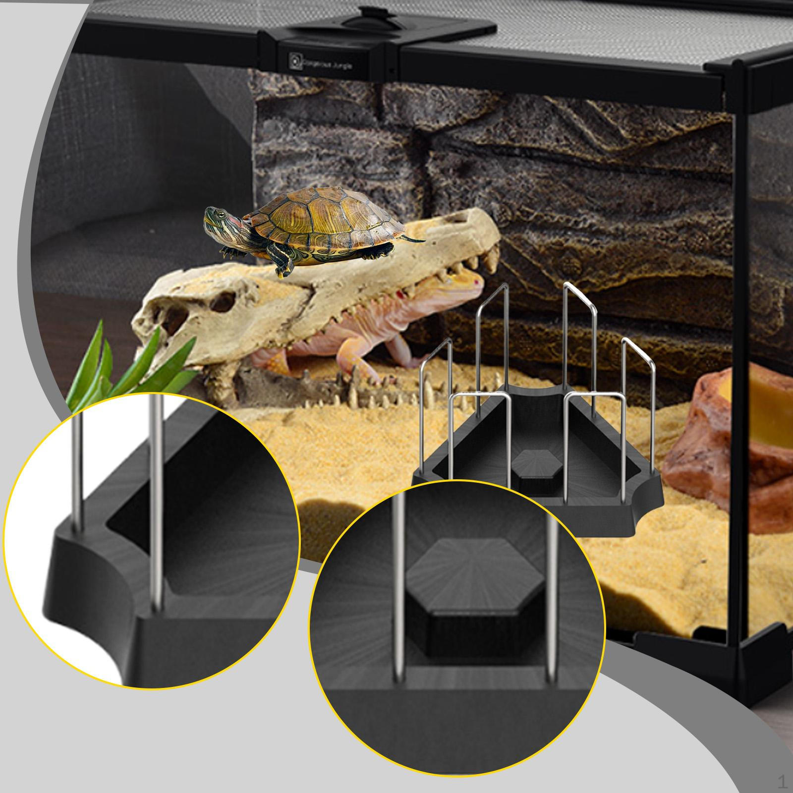 

Миска для кормления черепахи, поилка, кормушка для террариума черепахи, тарелка для воды для полуводных чёрный