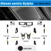 3D/5D Carbon Fiber Car-styling Interior Cover Console Color Stickers Decals Parts Accessories For Nissan Sentra Sylphy 2012-2015