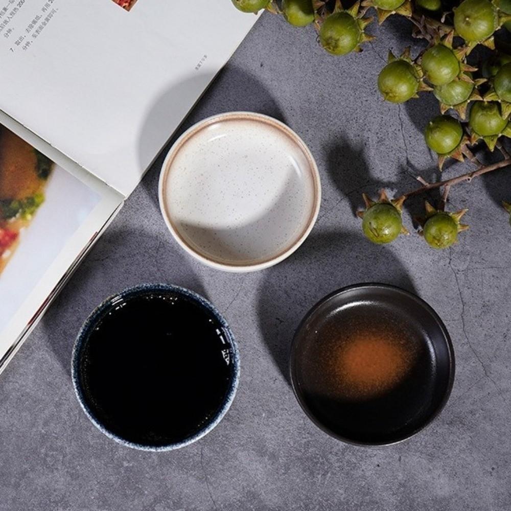 Retro Seasoning Dish Ceramic Ceramic Plate Japanese Style Dipping Bowl Japanese Cuisine