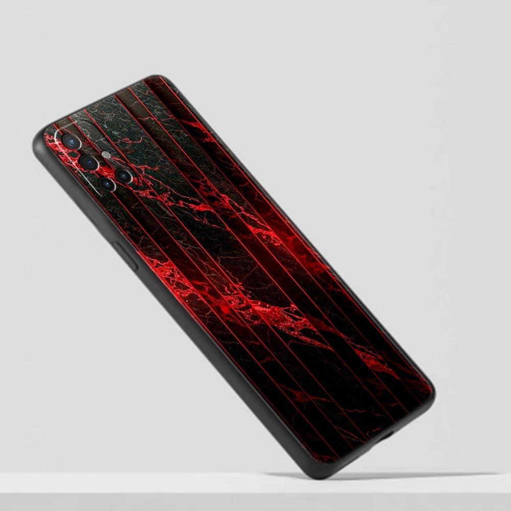 Phone Case For Oneplus 13R 13 12 10T 11 R10 Nord N100 N200 N10 9 9R CE 2 3 Z Pro Lite 5G Soft TPU Cover Black Red Ripple Art Bag