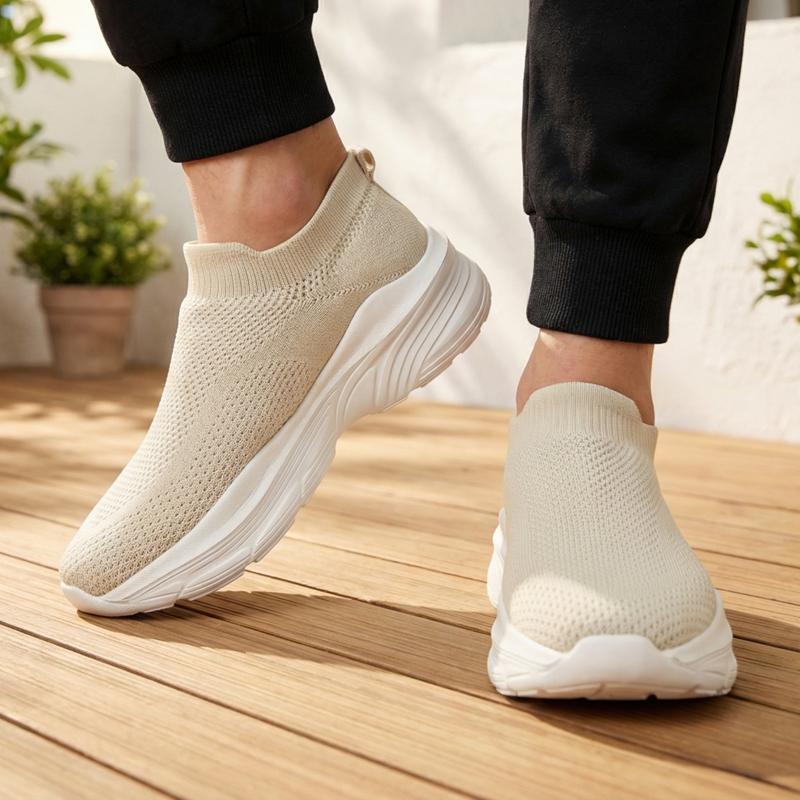 Men Shoes Sneakers Breathable Mesh Slip On Running Shoes Outdoor Non-Slip Couple Jogging Training Hiking Sports Shoes