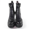 Great LOUIS VUITTON short boots Monogram leather black leather Women 35 Used