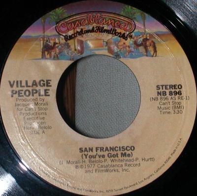 7inch Record VILLAGE PEOPLE - San Francisco (You've Got Me) NB896 Casablanca 1977 US Soul/Funk Used