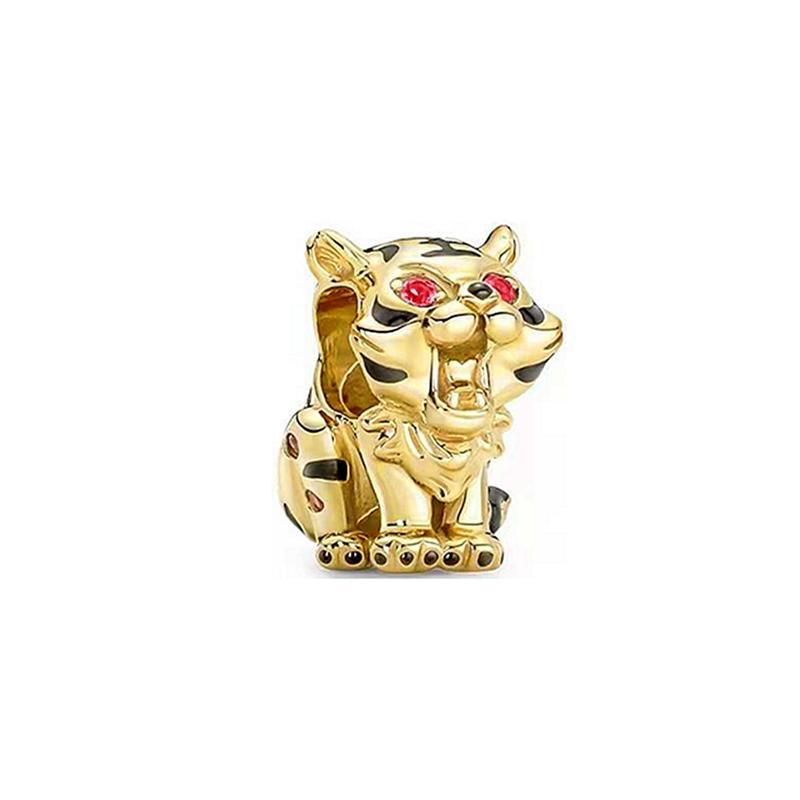 NOI Mărgele Rotunde Strălucitoare Placate cu Aur Clip Potrivite pentru Brățară Originală de Argint Bijuterii DIY Cadou Fundă Inimă Dublă Suspensă