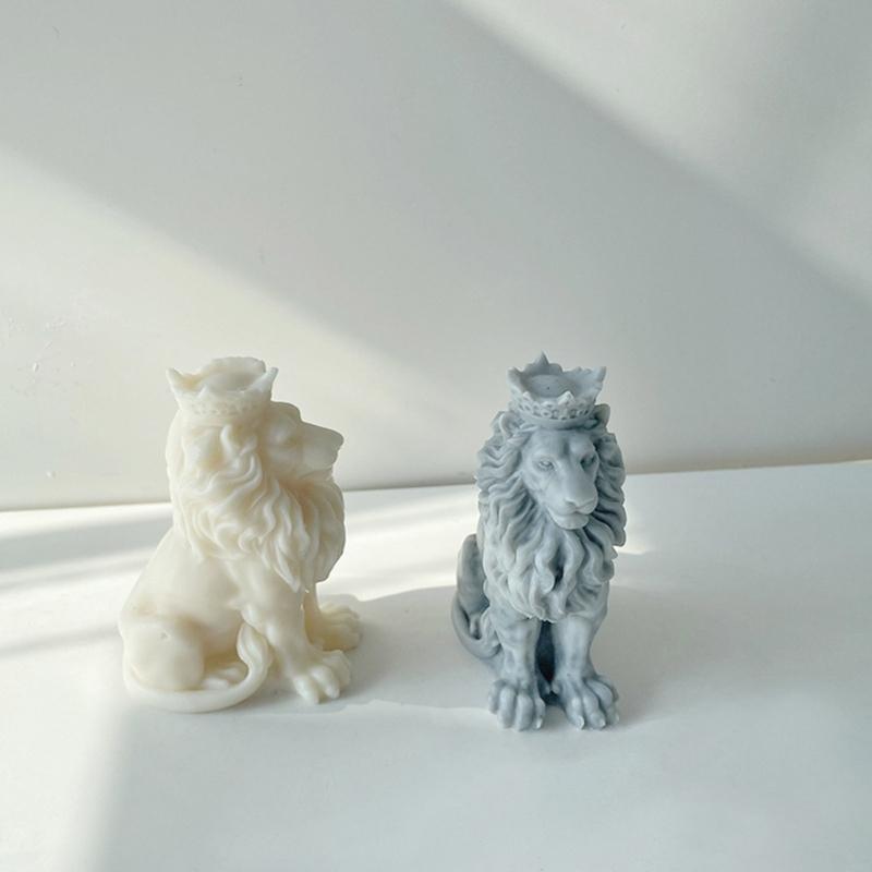 Löwenform Kerzenformen Silikon Aromatherapie Kerzenform Harz Epoxid Gussform für DIY Harz Handwerk Hausgemachtes Werkzeug