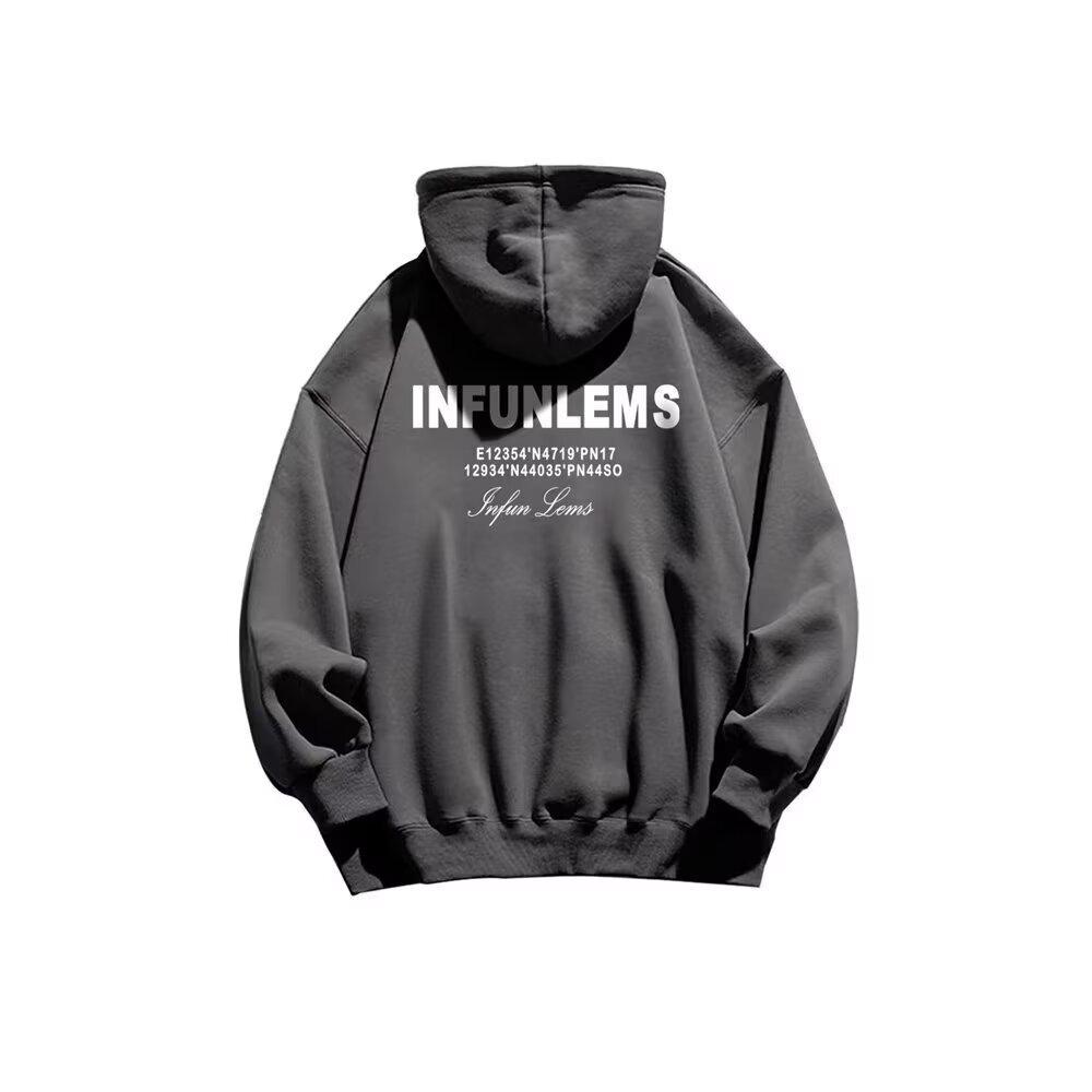 Men's New Style Autumn/Winter Hooded Sweatshirt: Plus Velvet Warm American Trendy Brand with Letter Print for Students