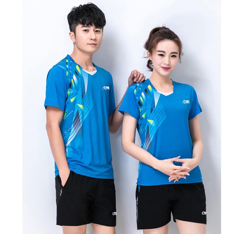 Unisex Badminton Shirt Men Women Sport Training Competition Top Quick-Dry Blend Fall Winter Wear