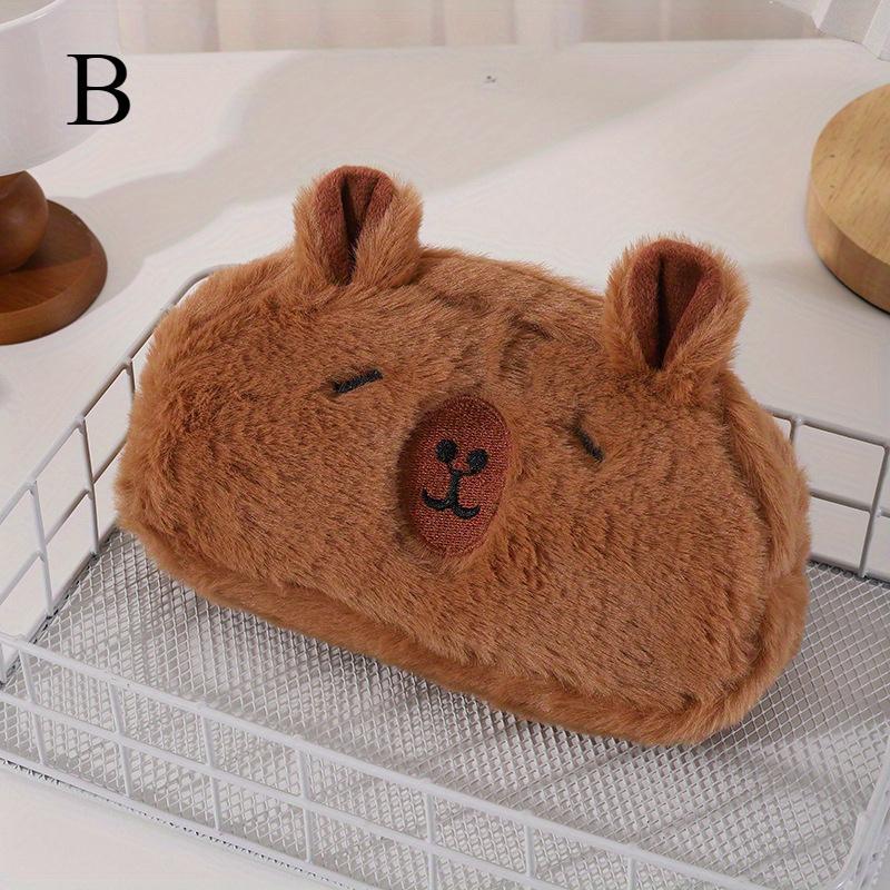 Plush Pen Bag Cute Cartoon Stationery Storage Bag Large Capacity Stationery Box