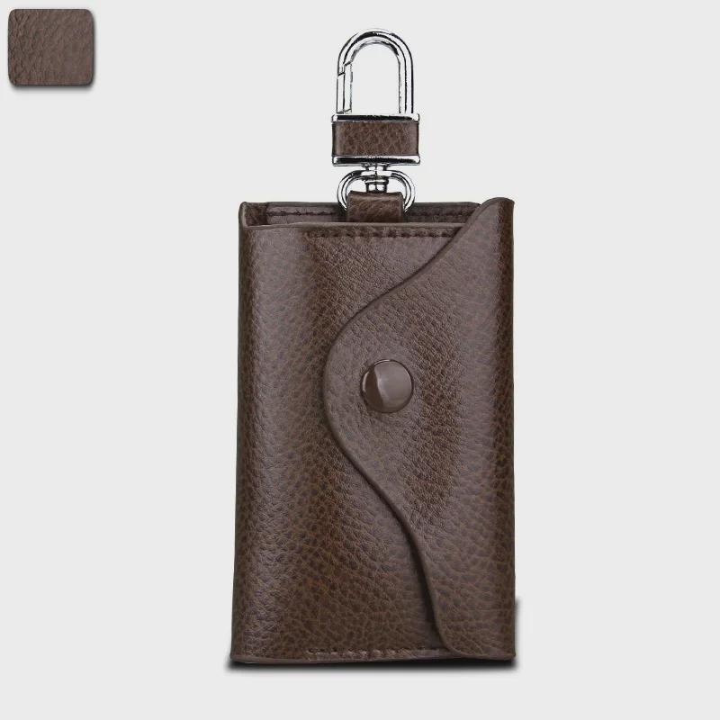 Genuine Leather Universal Car Key Bag for Men - Multifunctional Gift