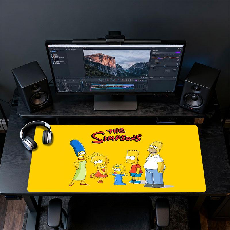 The Simpsons Poster Mouse Pad, Large Gaming Desk Mat, Non-slip XXL Mousepad for Laptop & Tablet, Mini PC Playmat with Stitched Edges