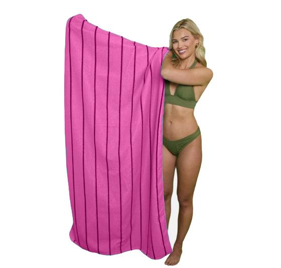 Absorbent Striped Beach Towel Microfiber Large Size Soft Absorbent Bath Towel