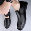 Zapatos de cuero suave para hombre Zapatos de conducción casuales Zapatos casuales de cuero para negocios para hombre Zapatos sin cordones de cuero genuino para hombre