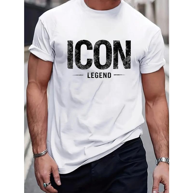 European Sizes Men'S Summer Casual Sports Fashion T-Shirt | Blend, Soft, Breathable, Loose Fit -Stretch Knitted Fabric
