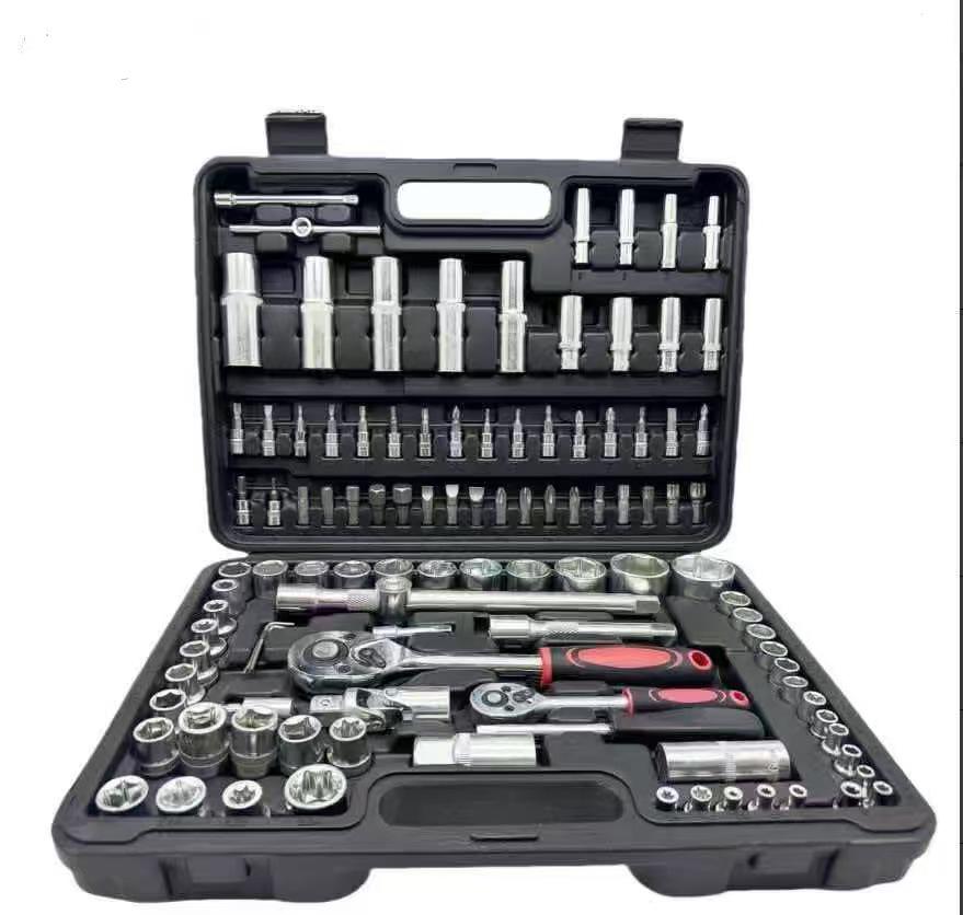 216-Piece Multifunctional Socket & Ratchet Wrench Set for Car Repair