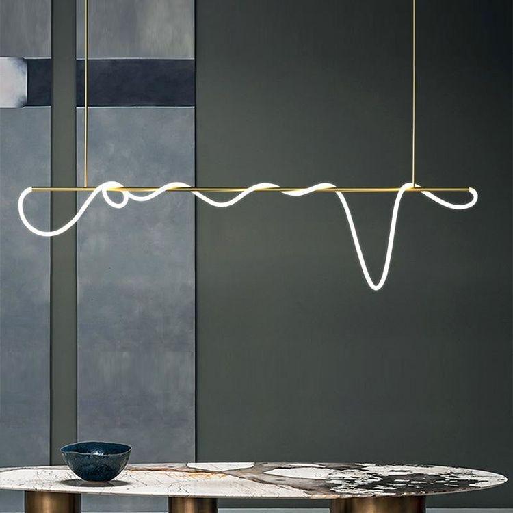 Designer Italian Minimalist Dining Table Chandelier - Nordic Modern Luxury Strip Light