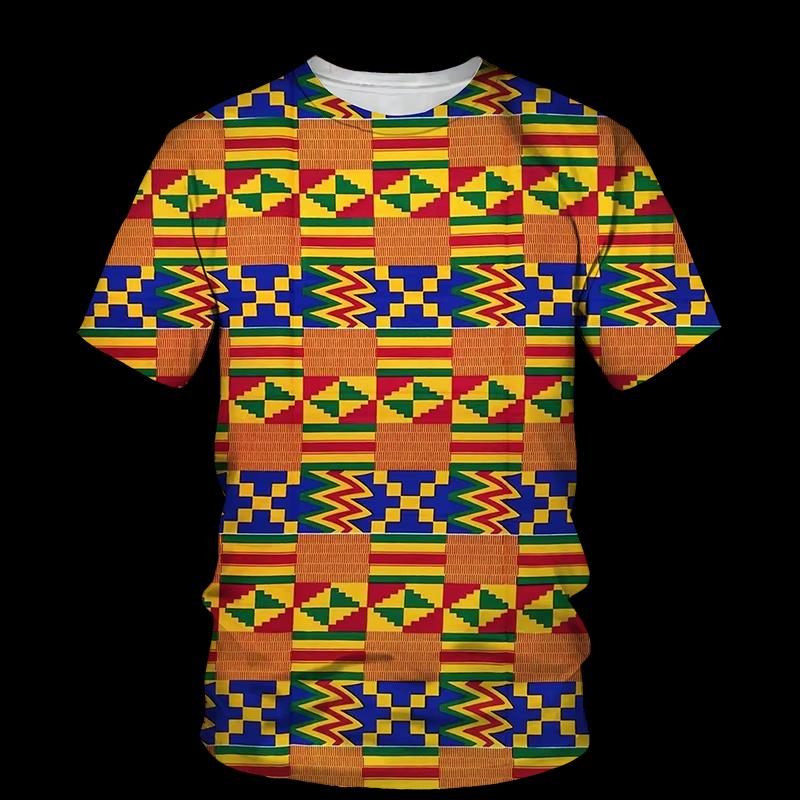 Herren Damen Afrikanische T-Shirts Volksbräuche Ethnisch Stil 3D Gedruckt Mode Übergroß Kurzarm T-Shirt Kinder T-Shirts Oberteile Kleidung