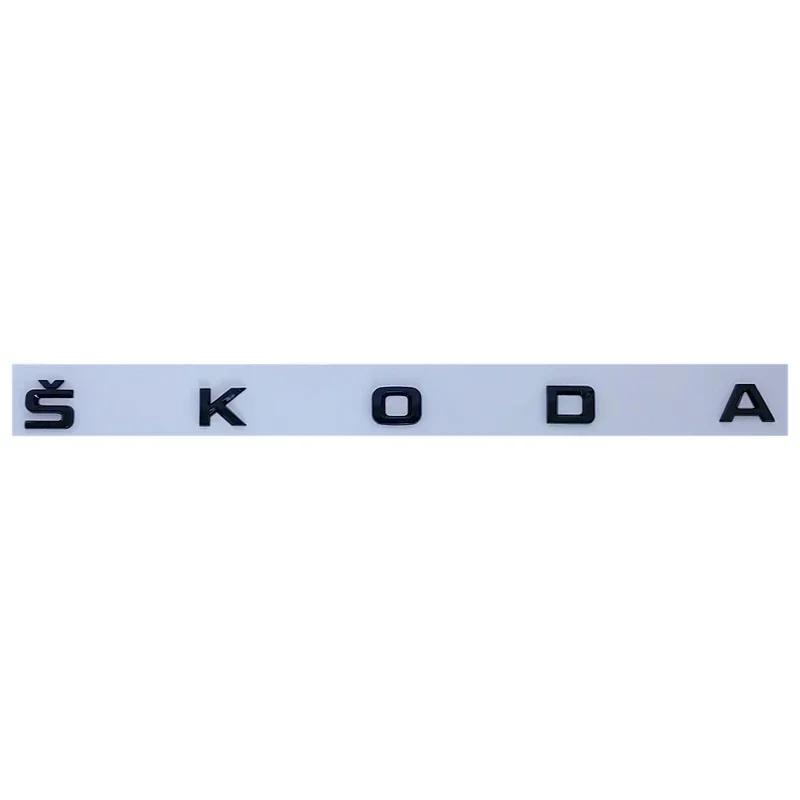 ZVK5 ABS Car Rear Trunk Badge Emblem Sticker for Skoda Octavia Kodiaq Karoq Superb Rapid Fabia Kamiq Yeti 4x4 Letter Logo Accessories