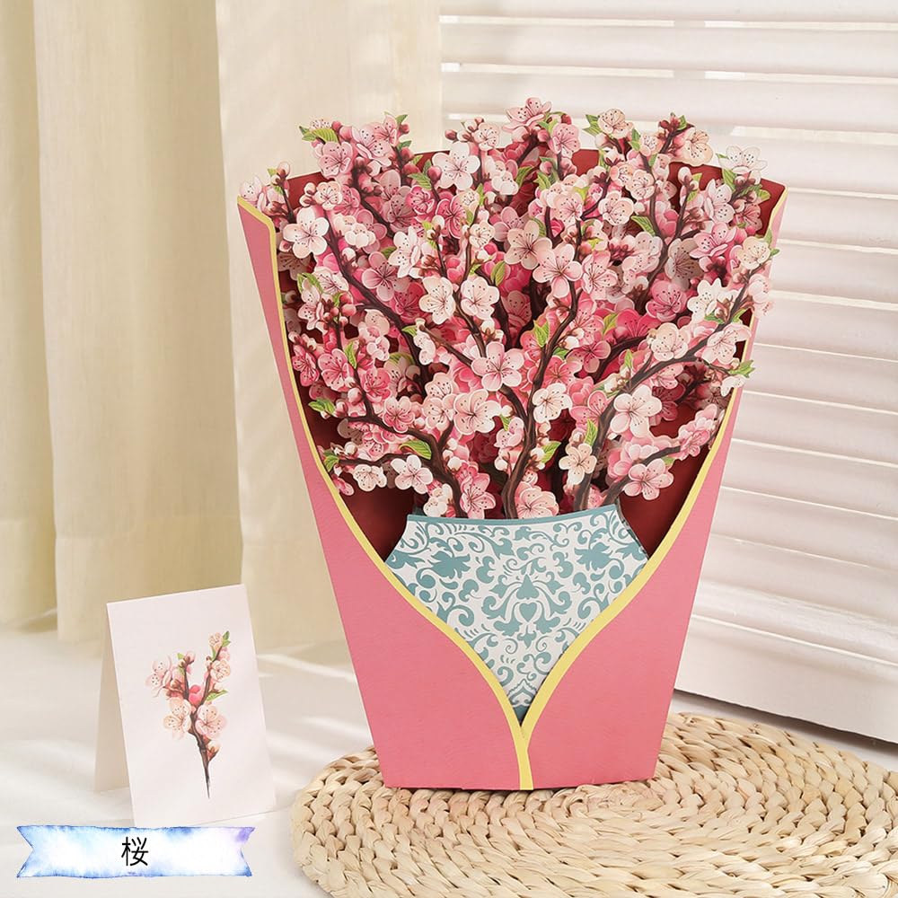 Moin Moin Message Greeting Card with Flower Envelope and Mini Card Paper Bouquet of Sunflowers and Yellow 3D Realistic Big and Makes a Great